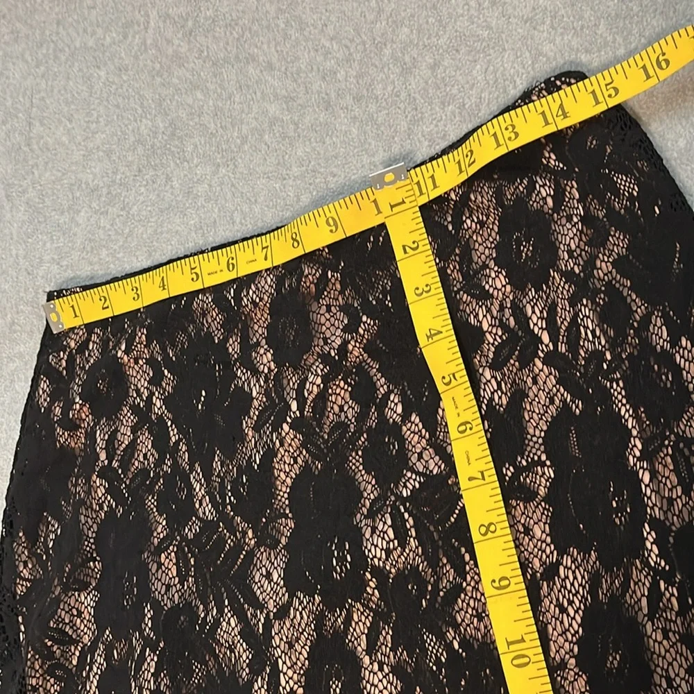 Whimsigoth Fairy Grunge Lace Skirt Large Vamp Asymmetrical Floral Witchy
